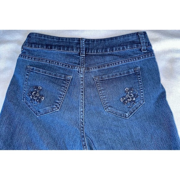 Riders Lee Jeans Size 8 Solid Blue Denim - Picture 6 of 14